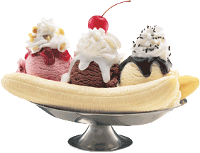 Recette coupe Banana Split à la sauce au fudge