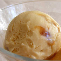 Recette crème glacée marbrée au caramel