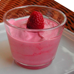 Recette Mousse glacée framboise