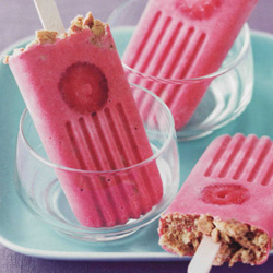 Recette du popsicle aux fraises et à la crème