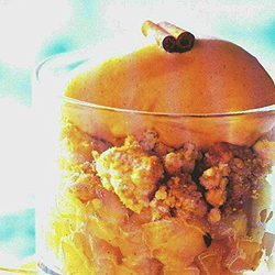 Recette Streussel pommes avec glace au caramel