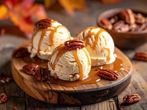 Crème Glacée Noix de Pécan Caramel