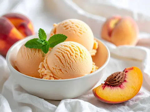 Crème Glacée à la Pêche