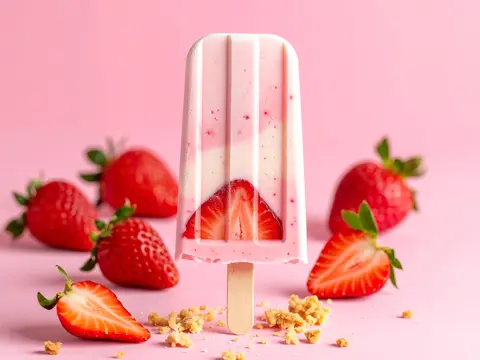 Popsicle Fraises et Crème