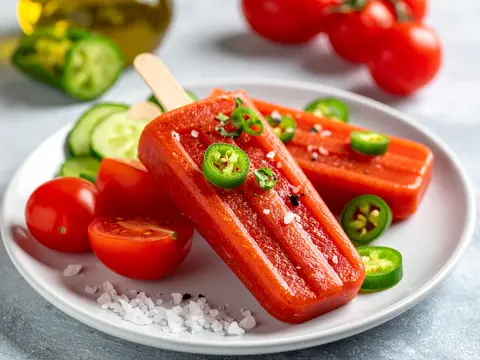 Popsicle Gaspacho Salé