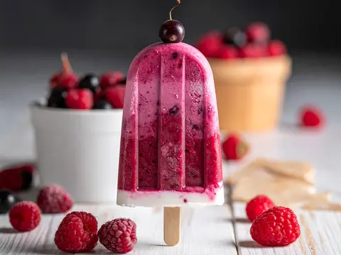 Popsicle Yaourt et Fruits Rouges