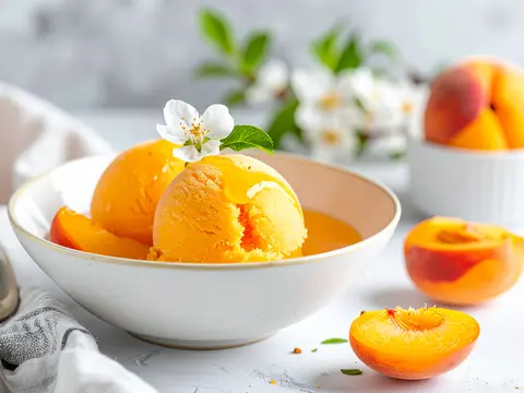 Sorbet Pêche Abricot à l'Orgeat